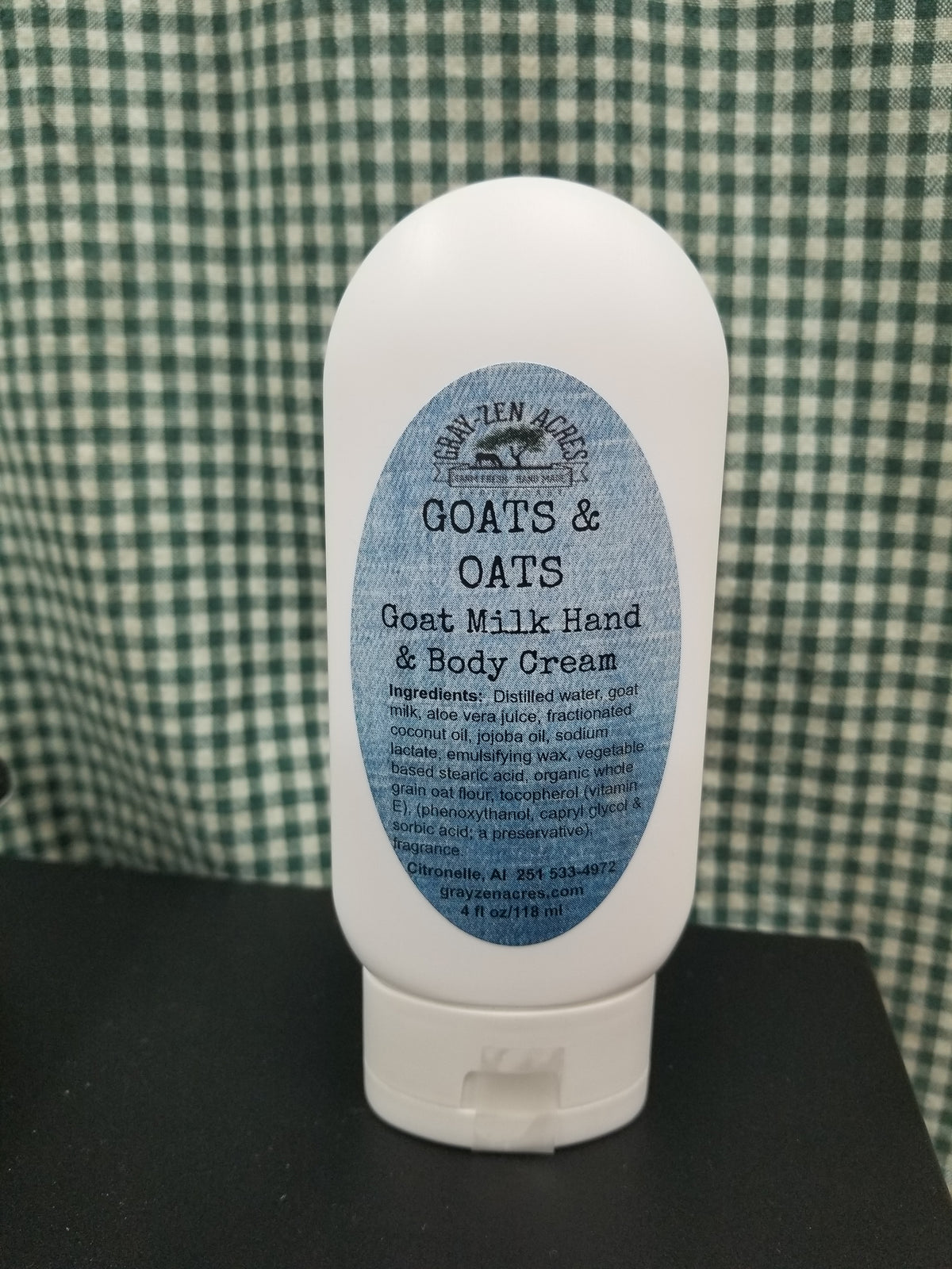 4 oz Goat Milk Hand & Body Cream with Oatmeal and Aloe